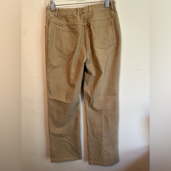 St. John Sport by Marie Gray Tan Mid Rise Straight Leg Pants Size 4 Classic - Picture 3 of 3